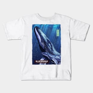 Blue Whale - White Kids T-Shirt